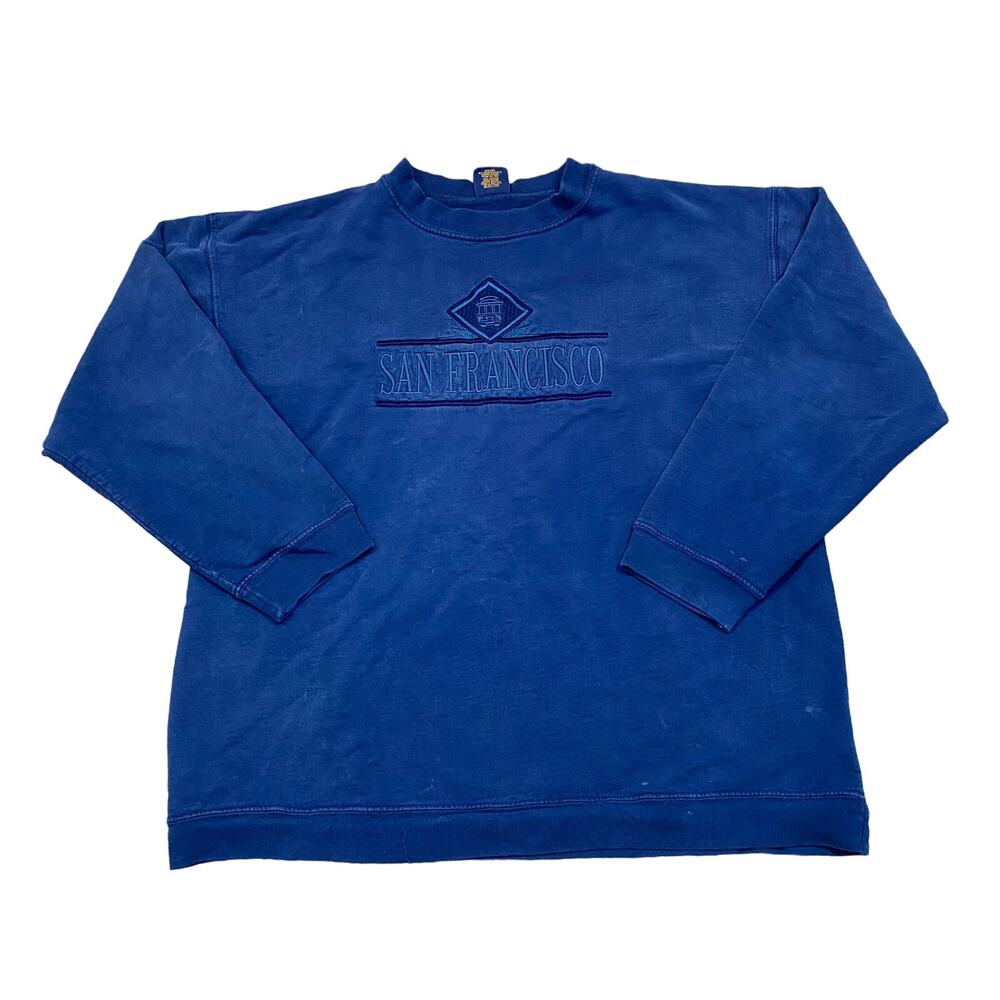 Rare Vintage Gold's Gym San Francisco Embroidered Crew Sweatshirt Men's Large